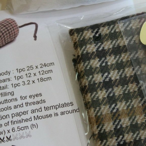 Sewing Craft Kits Stuffed Animals Calico Patchwork Teddy Bears Elephant - Picture 8 of 10